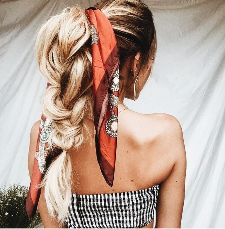 New Beauty Trends - Beachy Volume Braid with Scarf