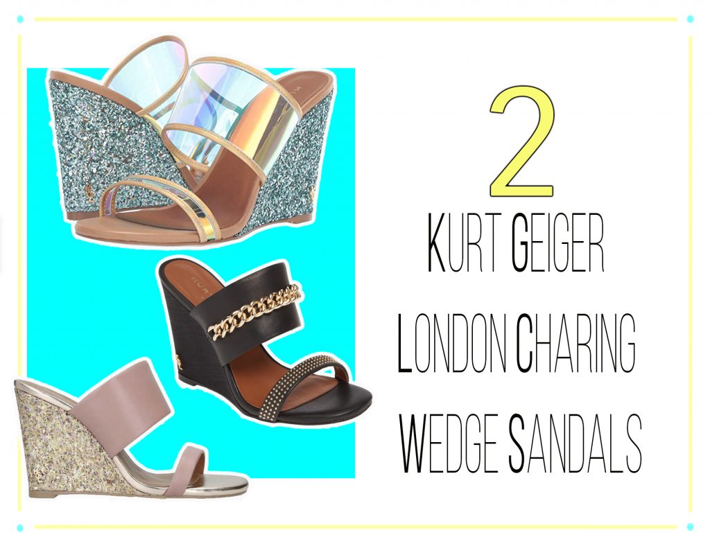 10 Best Purchases of 2019- Kurt Geiger London Charing Glitter Holographic Wedge Sandal