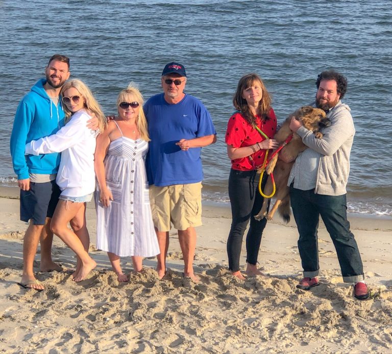 Family photo on the Connecticut Shoreline