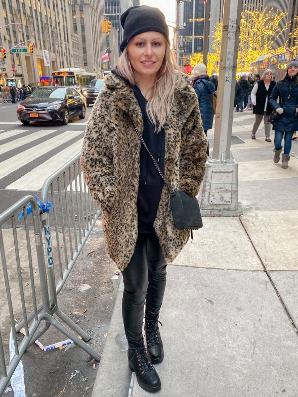 Leopard print faux fur coat from Nasty Gal