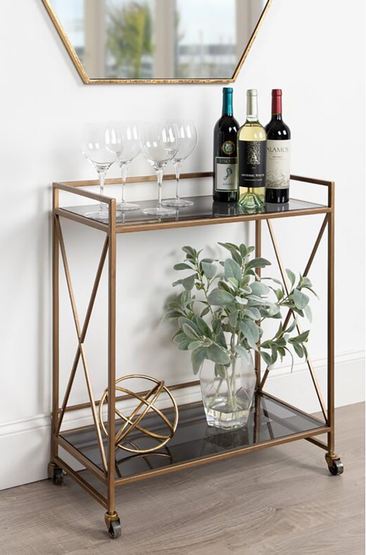 How to Style a Minimalist Bar Cart
