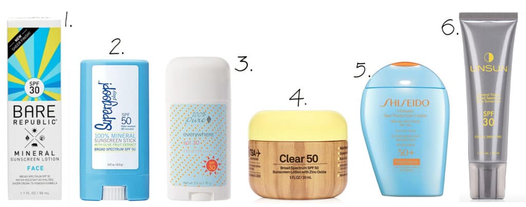 Mineral sunscreen skincare ingredients