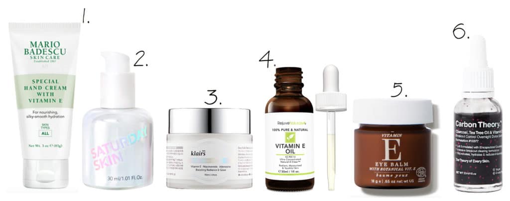 Vitamin E beauty product recommendations