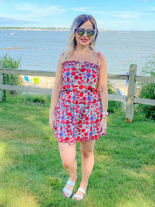 July 4th in Westbrook, CT: I purchased a ton of dresses to wear and this SWF x Revolve one made the cut.