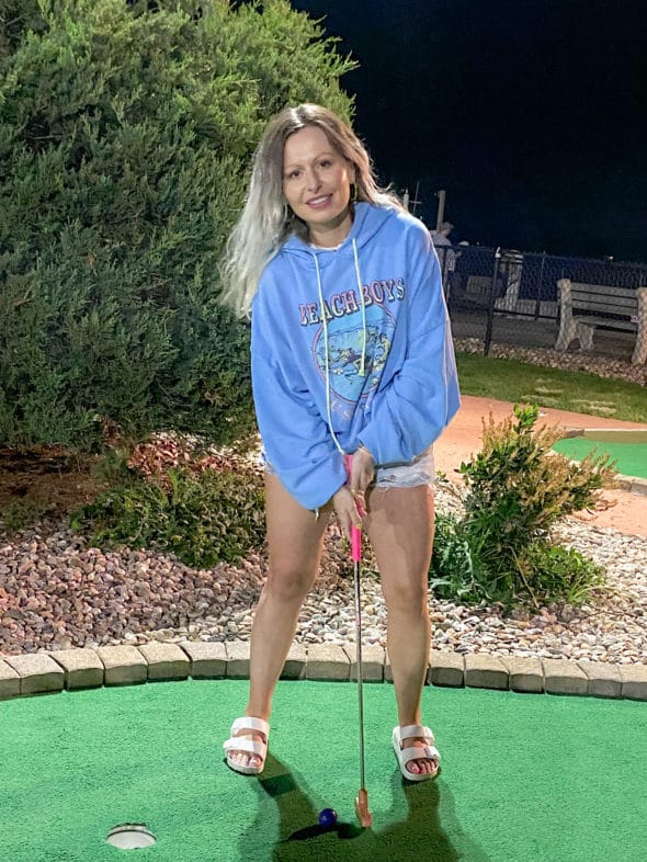 Memories of the summer: playing mini golf